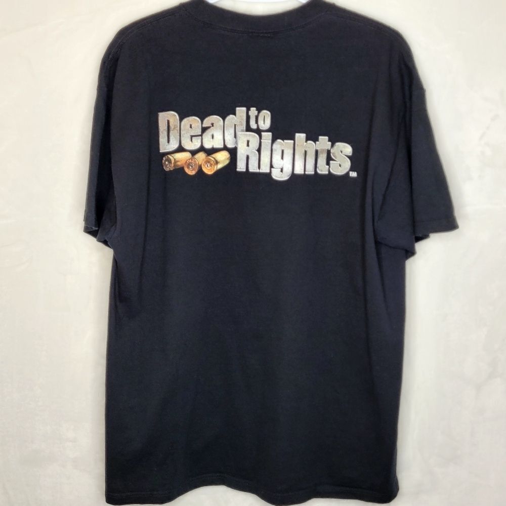 Vintage Dead to Rights Namco Video Game Promo‎ T Shirt Size XL